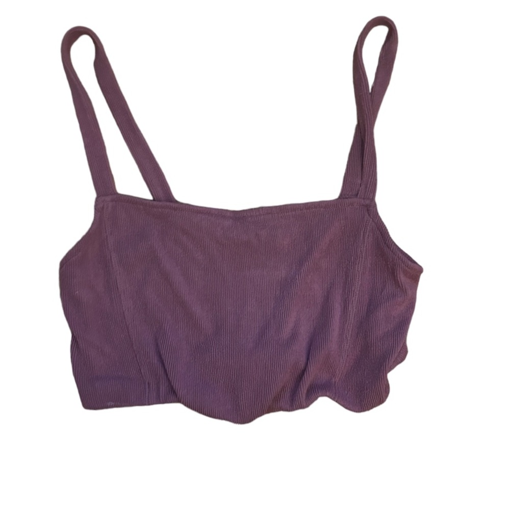 Zara cropped purple shirt!!! (Elastic bottom)